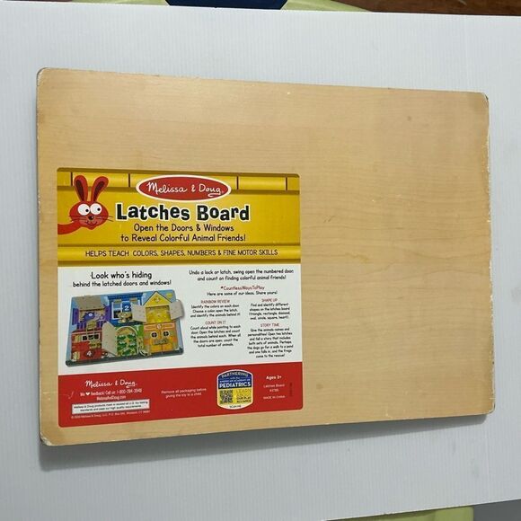 Melissa and Doug Hand Crafted Latches Board Ages 3+ - Picture 3 of 4